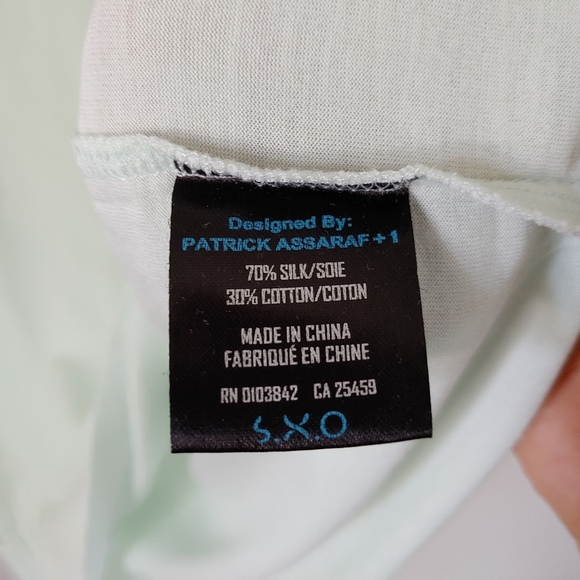 Patrick Assaraf Silk Cotton 2 Button Polo T-Shirt Size XXL Light Mint - Picture 15 of 16